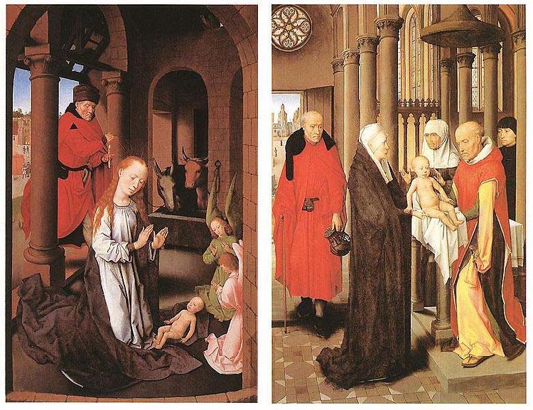 Hans Memling Wings of the Adoration of the Magi Triptych oil painting image